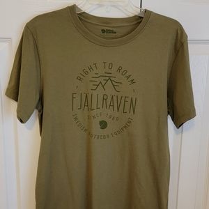 Fjallraven Answer The Call Tshirt in Men's M Olive Green Color